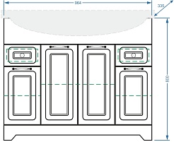 Stella Polare Мебель для ванной Кармела 100 люкс белое серебро – фотография-28